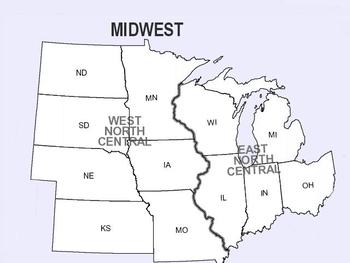 Midwest USA Map